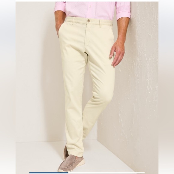 Tommy Bahama Boracay Flat-Front Chino Pants Color: Bleached Sand Size: 42x32